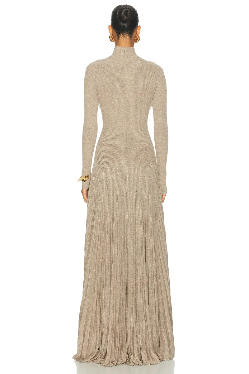 Ralph Lauren Collection Sparkle Viscose Long Sleeve Gown | Thumbnail 3