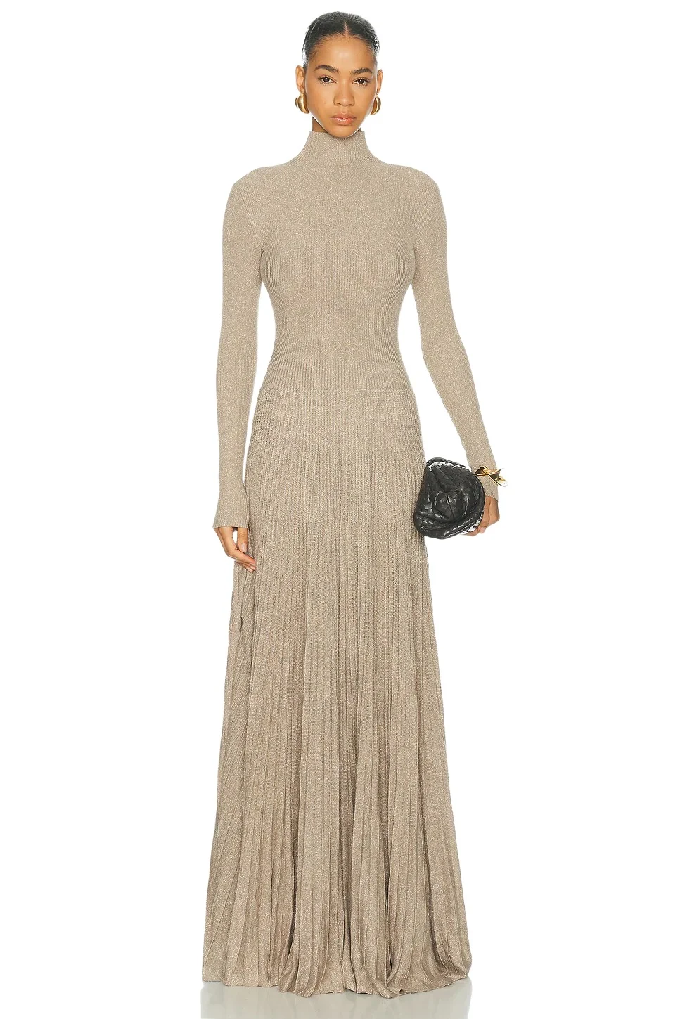 Ralph Lauren Collection Sparkle Viscose Long Sleeve Gown
