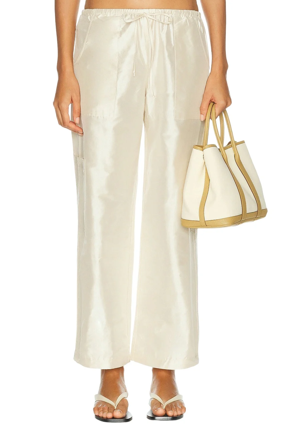 DONNI. The Taffeta Drawstring Cargo Pant