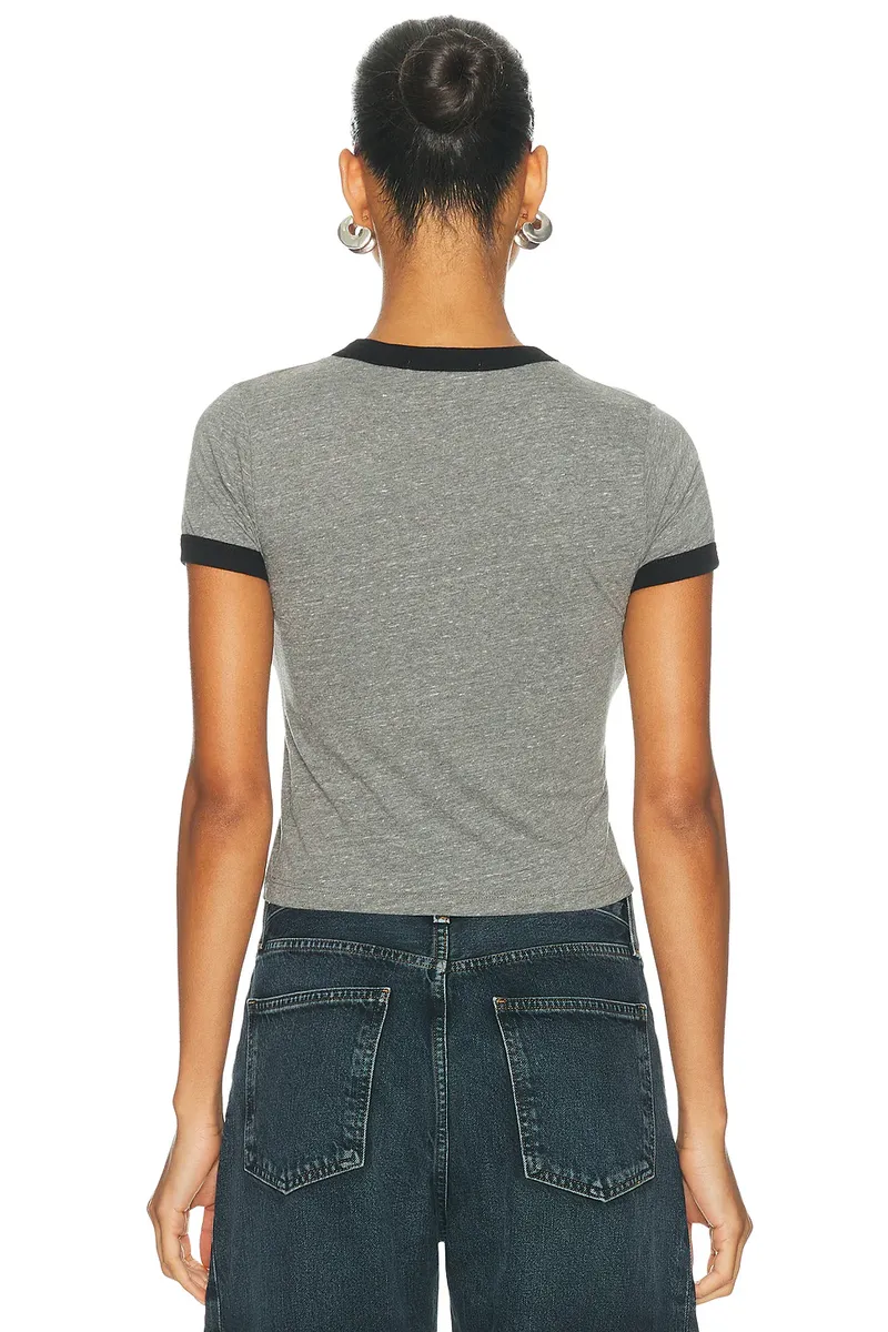 ÉTERNE Ringer Tri Blend Jersey Baby Tee | Thumbnail 3 ÉTERNE Ringer Tri Blend Jersey Baby Tee | Thumbnail 3