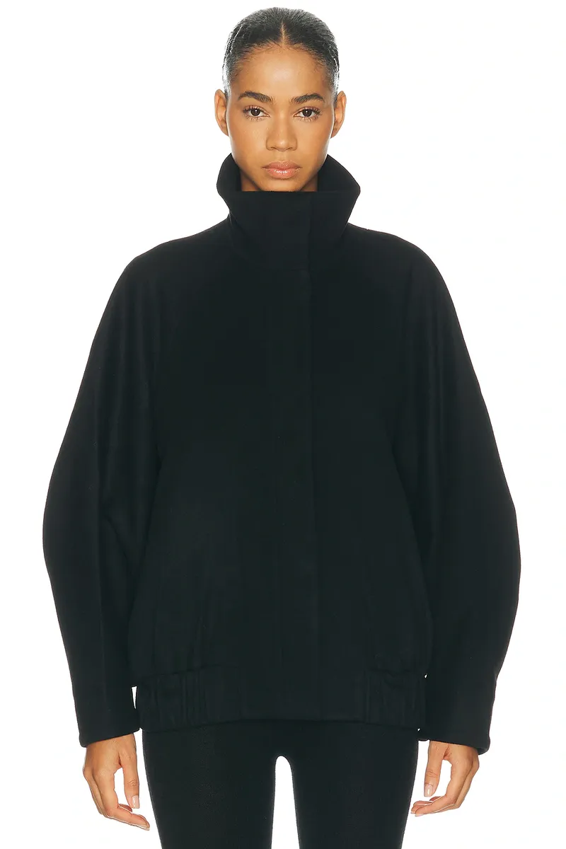 Auter Italian Wool Batwing Bomber Jacket | Thumbnail 2