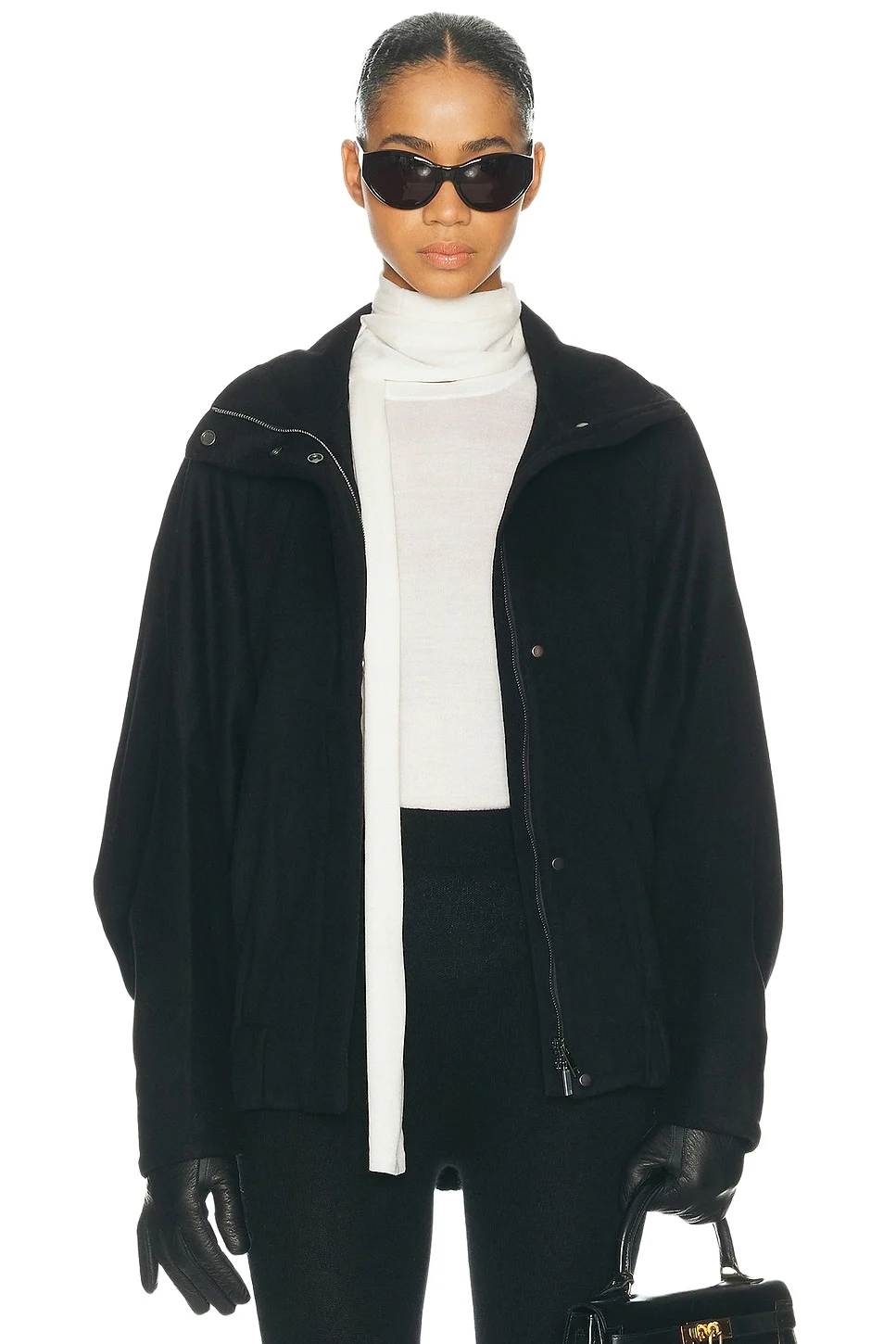 Auter Italian Wool Batwing Bomber Jacket