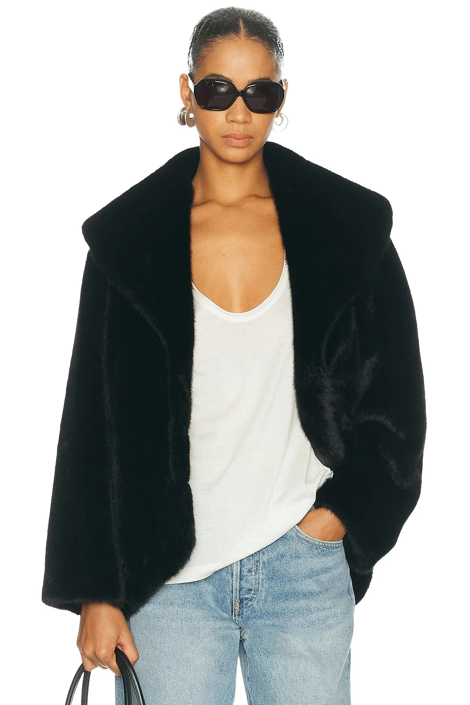Auter Faux Mink Cocoon Coat