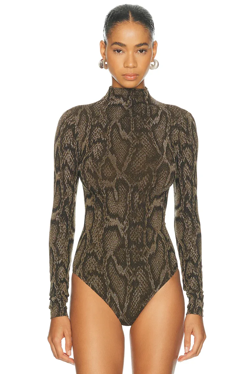 Wolford Shimmering Python String Bodysuit | Thumbnail 2 Wolford Shimmering Python String Bodysuit | Thumbnail 2