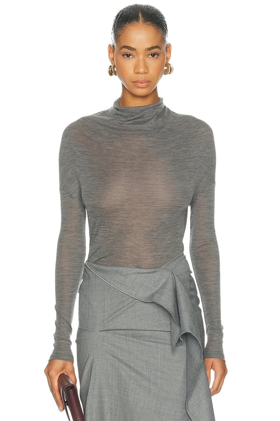 Draped Long Sleeve Top Draped Long Sleeve Top