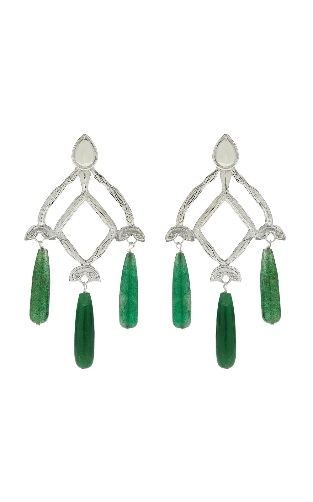 Juju Vera Sienna Sterling Silver Jade Earrings