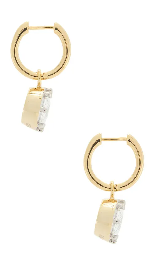 Lili Claspe Xl Cleo Oval Charm Huggies Earrings | Thumbnail 2 Lili Claspe Xl Cleo Oval Charm Huggies Earrings | Thumbnail 2