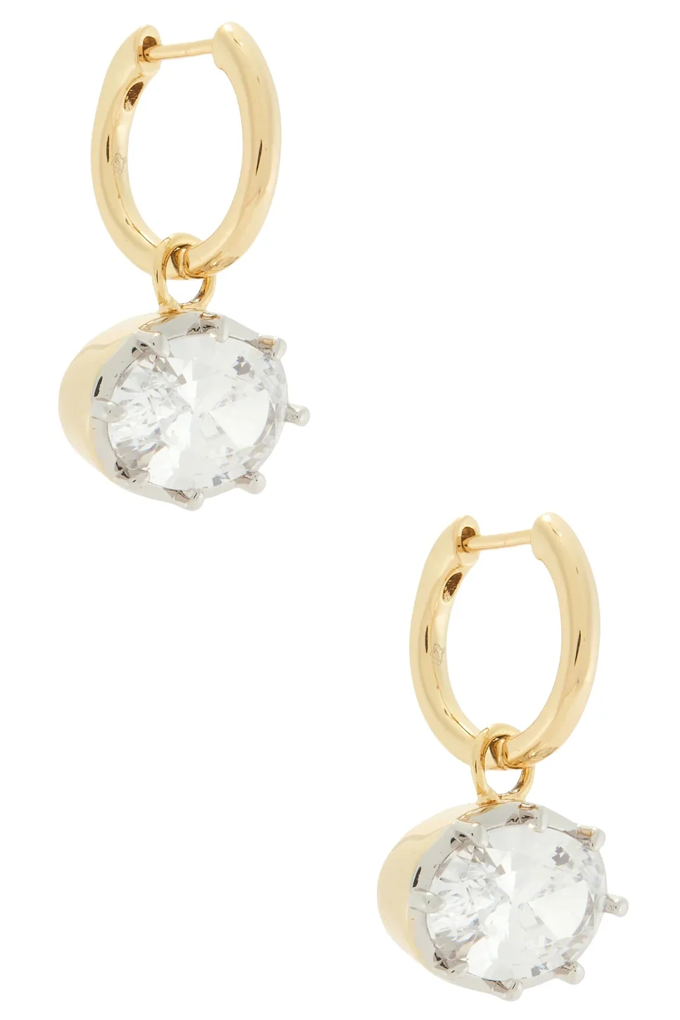 Lili Claspe Xl Cleo Oval Charm Huggies Earrings
