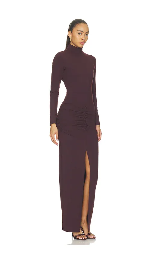 susana monaco Mock Long Sleeve Slit Front Dress | Thumbnail 2 susana monaco Mock Long Sleeve Slit Front Dress | Thumbnail 2