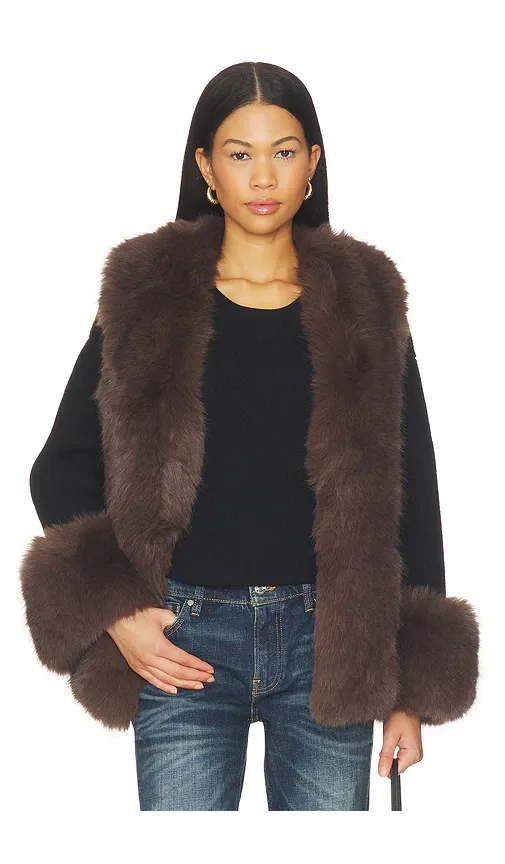 MAJORELLE Pierrette Faux Fur Cardigan | Thumbnail 2 MAJORELLE Pierrette Faux Fur Cardigan | Thumbnail 2