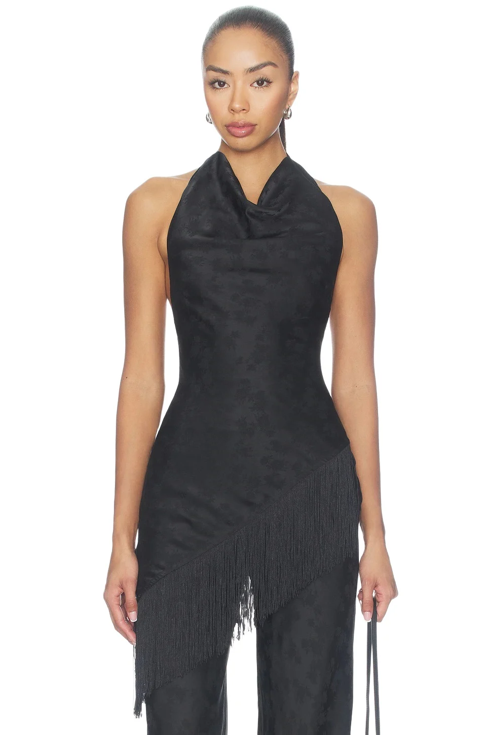 Mona Satin Fringe Tunic Mona Satin Fringe Tunic