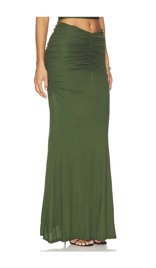 Alice + Olivia Shannon Ruched Hip Maxi Skirt | Thumbnail 2 Alice + Olivia Shannon Ruched Hip Maxi Skirt | Thumbnail 2