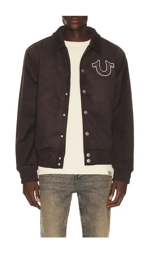 True Religion Suede Bomber Jacket | Thumbnail 2 True Religion Suede Bomber Jacket | Thumbnail 2
