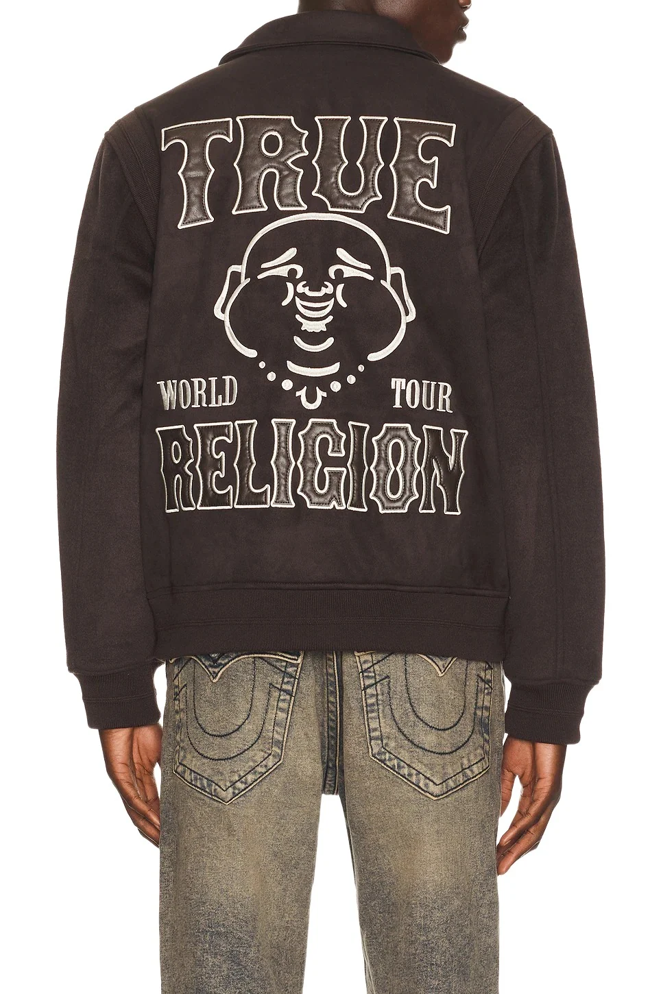 True Religion Suede Bomber Jacket