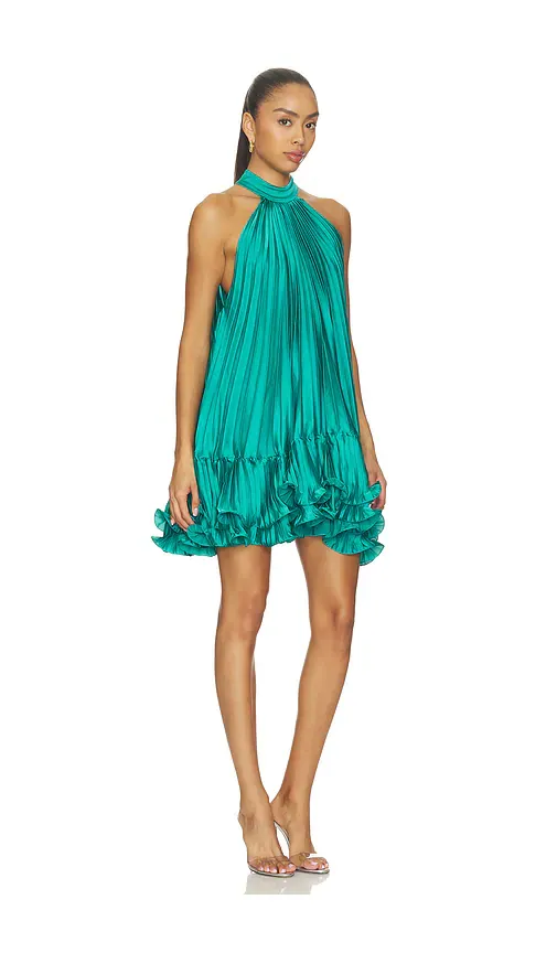 PatBo Liza Satin Pleated Short Dress | Thumbnail 2 PatBo Liza Satin Pleated Short Dress | Thumbnail 2