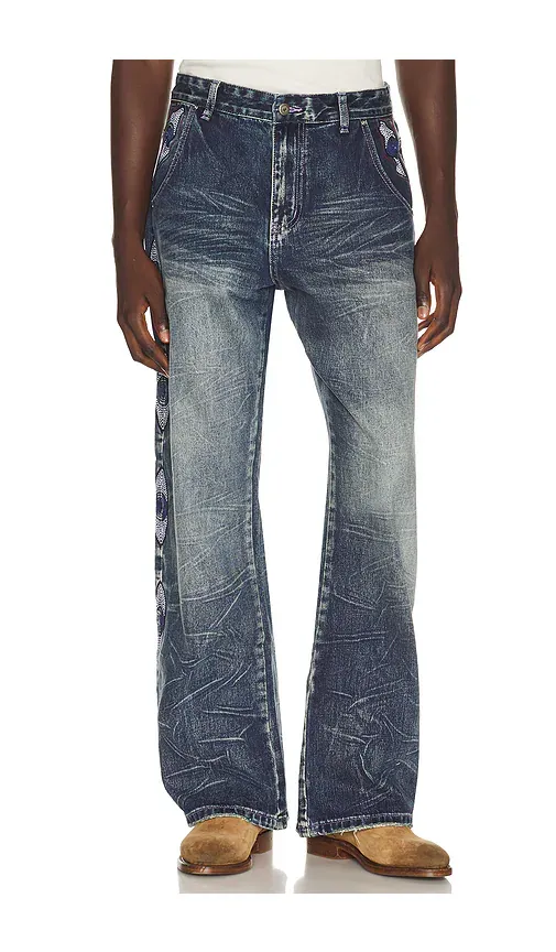 KidSuper Gemstone Eye Embroidery Jean | Thumbnail 2 KidSuper Gemstone Eye Embroidery Jean | Thumbnail 2