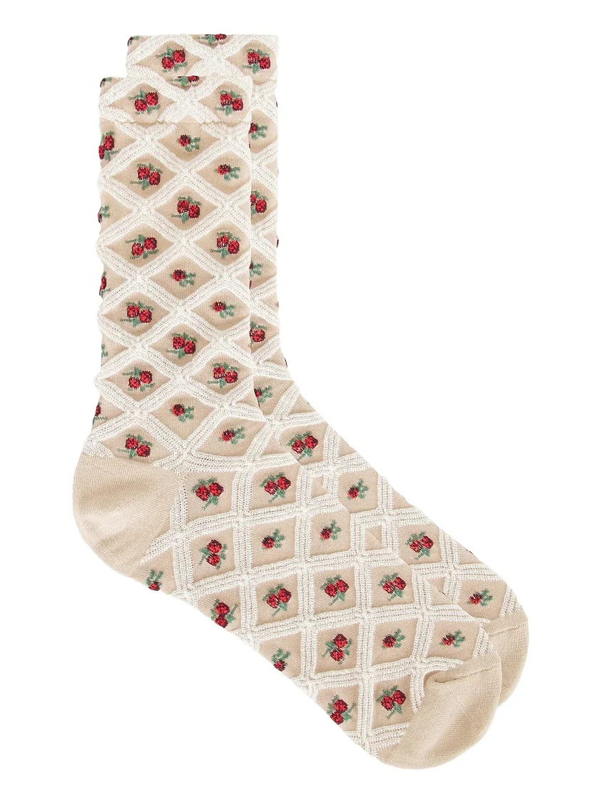 Floral Jaquard Trouser Socks