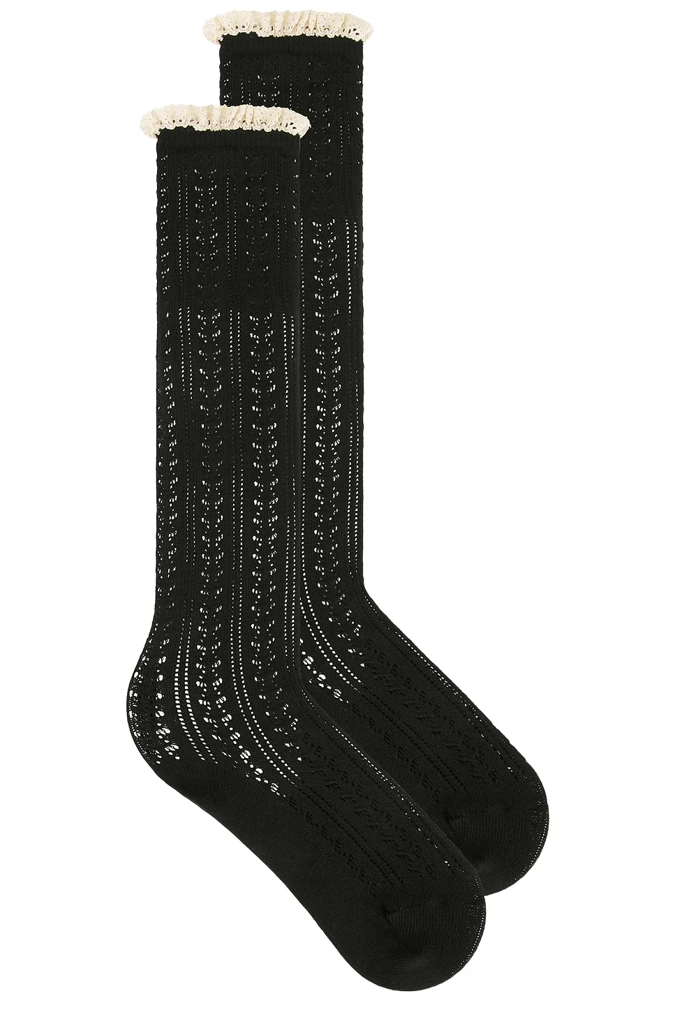 Misty Net Pointelle Tall Socks