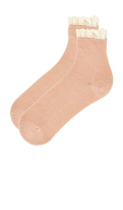 Free People Beloved Waffle Knit Ankle Socks | Thumbnail 2