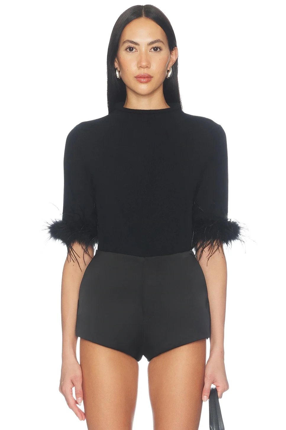 W. Cashmere Alaiya Top With Feathers