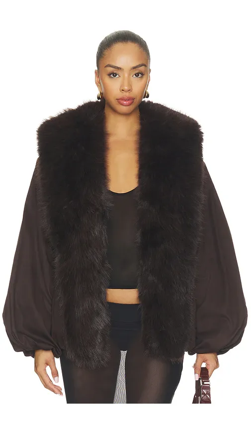 ROTATE Faux Fur Collar Jacket | Thumbnail 2