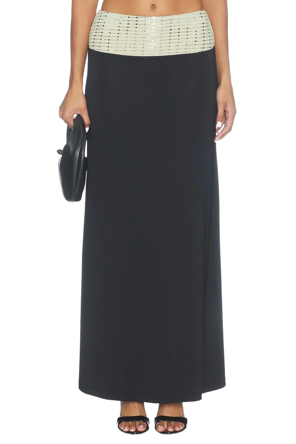 Ziva Sequin Waistband Maxi Skirt Ziva Sequin Waistband Maxi Skirt
