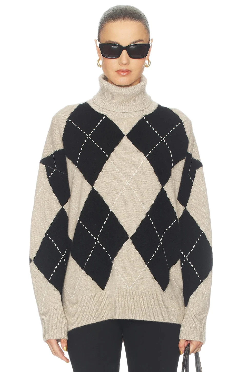 Cashmere Argyle Turtleneck Cashmere Argyle Turtleneck