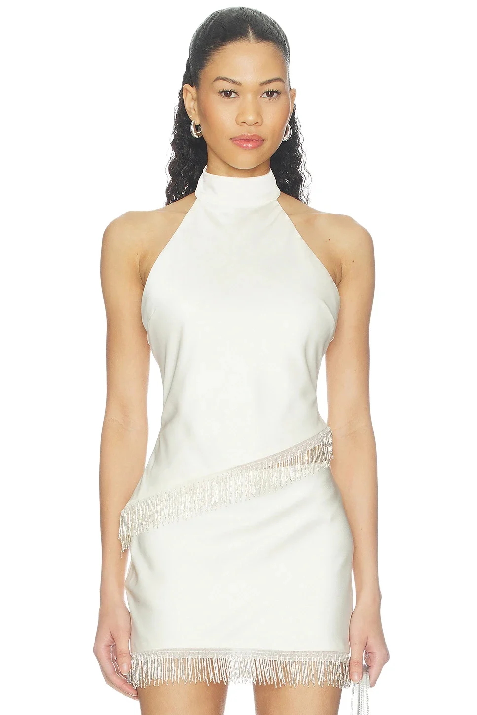 Runaway The Label Valia Halter Asymmetrical Hem Top