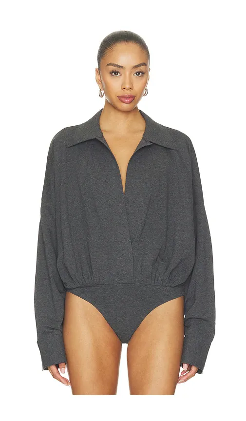 Norma Kamali Oversized Neck Bodysuit | Thumbnail 2 Norma Kamali Oversized Neck Bodysuit | Thumbnail 2