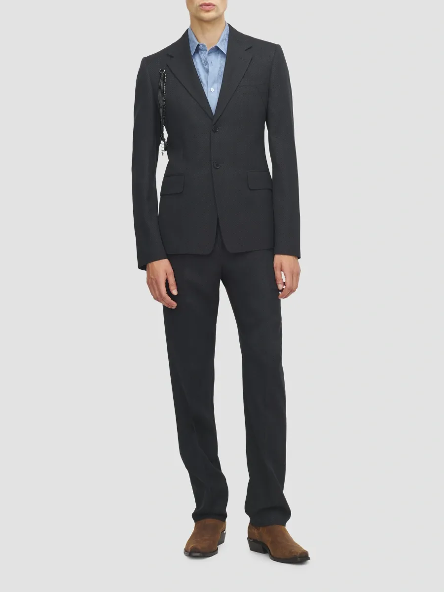Alexander McQueen Men's Braided Harness Wool-Blend Jacket | Thumbnail 2 Alexander McQueen Men's Braided Harness Wool-Blend Jacket | Thumbnail 2