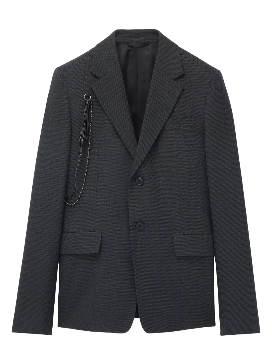 Men's Braided Harness Wool-Blend Jacket