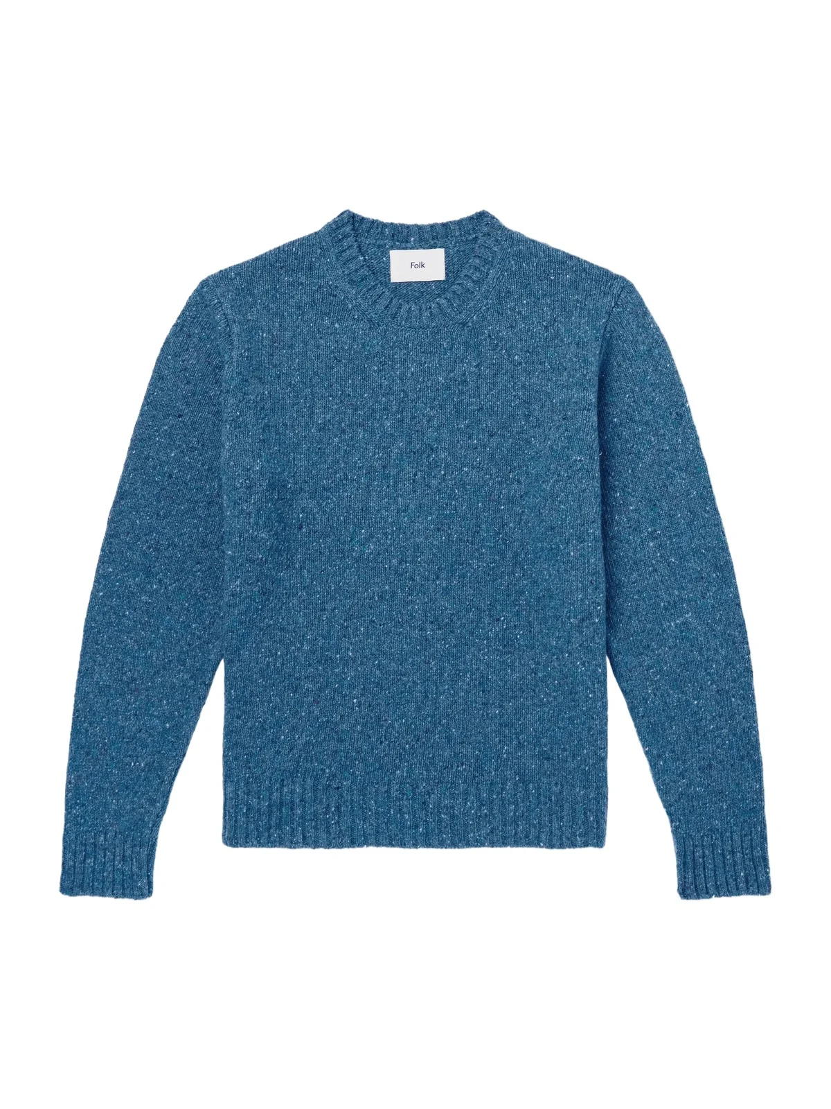 Folk Chain Mélange Wool-Blend Sweater