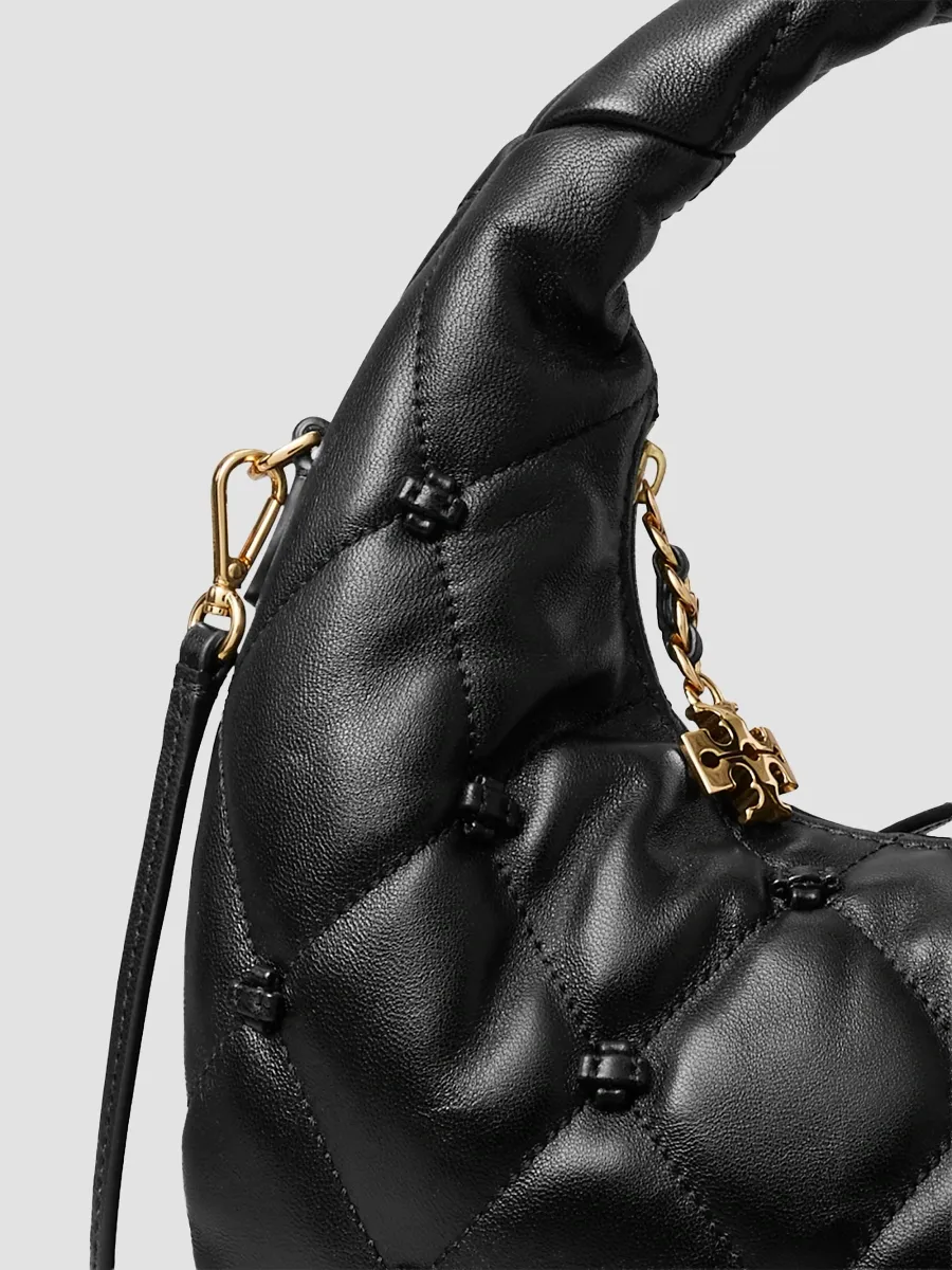Tory Burch Women's Bunny Knot Quilted Leather Crescent Top Handle Bag | Thumbnail 5 Tory Burch Women's Bunny Knot Quilted Leather Crescent Top Handle Bag | Thumbnail 5