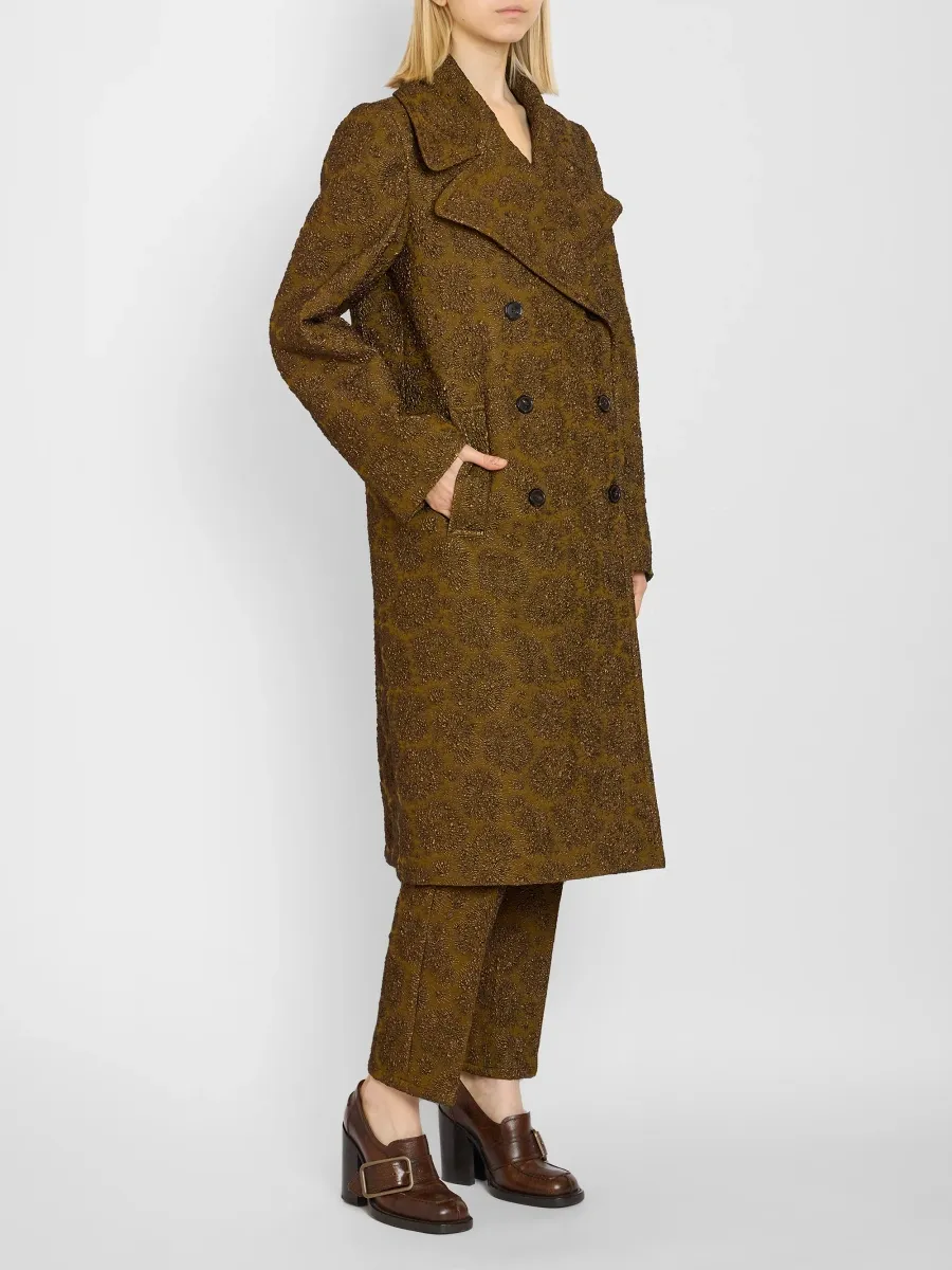 Dries Van Noten Women's Riani Metallic Jacquard Coat | Thumbnail 4 Dries Van Noten Women's Riani Metallic Jacquard Coat | Thumbnail 4