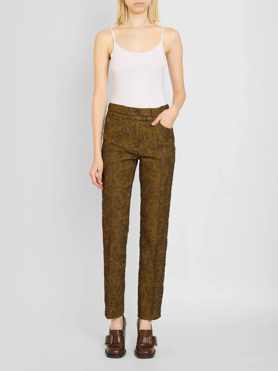 Dries Van Noten Women's Persy Jacquard Trousers | Thumbnail 2