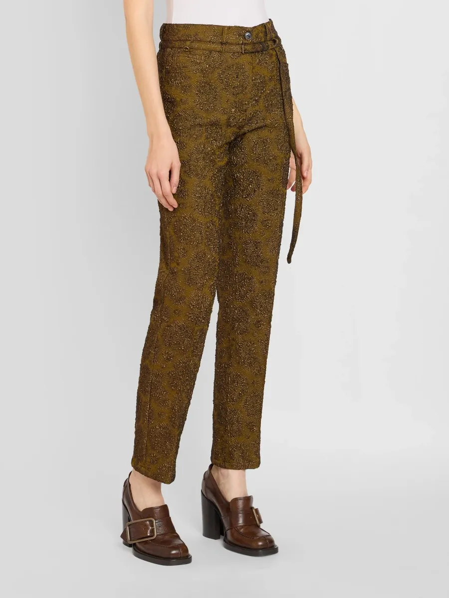 Dries Van Noten Women's Persy Jacquard Trousers | Thumbnail 4