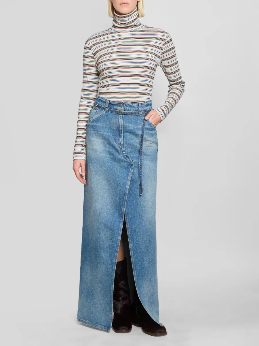Dries Van Noten Women's Silvana Den Denim Maxi Skirt | Thumbnail 2 Dries Van Noten Women's Silvana Den Denim Maxi Skirt | Thumbnail 2