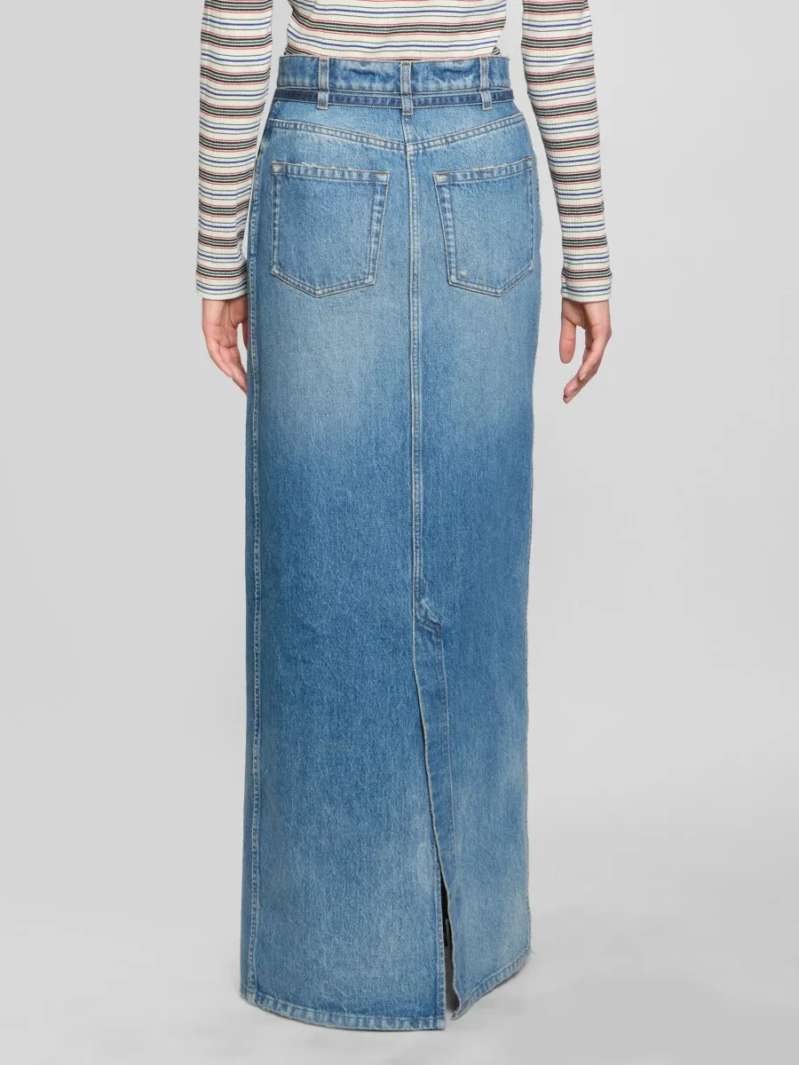 Dries Van Noten Women's Silvana Den Denim Maxi Skirt | Thumbnail 3 Dries Van Noten Women's Silvana Den Denim Maxi Skirt | Thumbnail 3