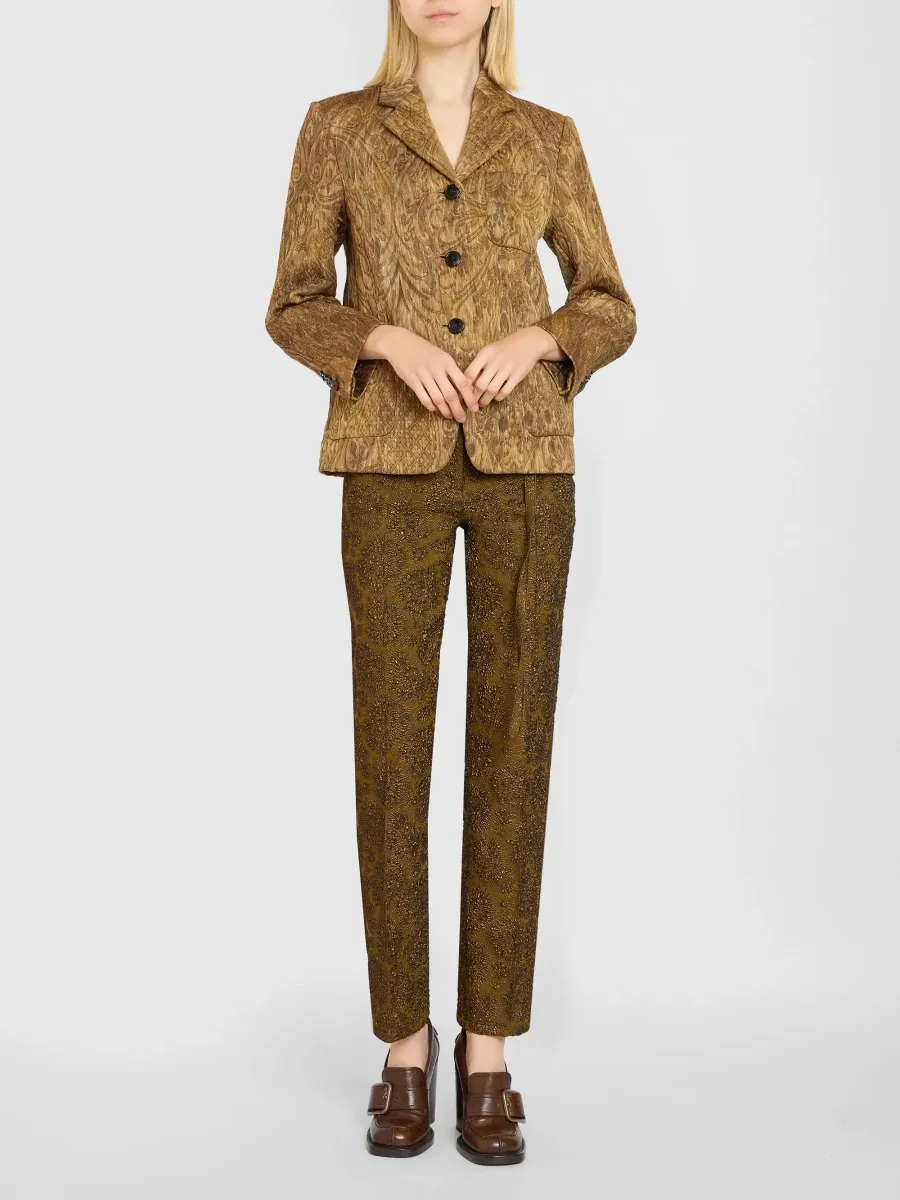 Dries Van Noten Women's Brea Paisley Jacquard Utility Jacket | Thumbnail 2 Dries Van Noten Women's Brea Paisley Jacquard Utility Jacket | Thumbnail 2