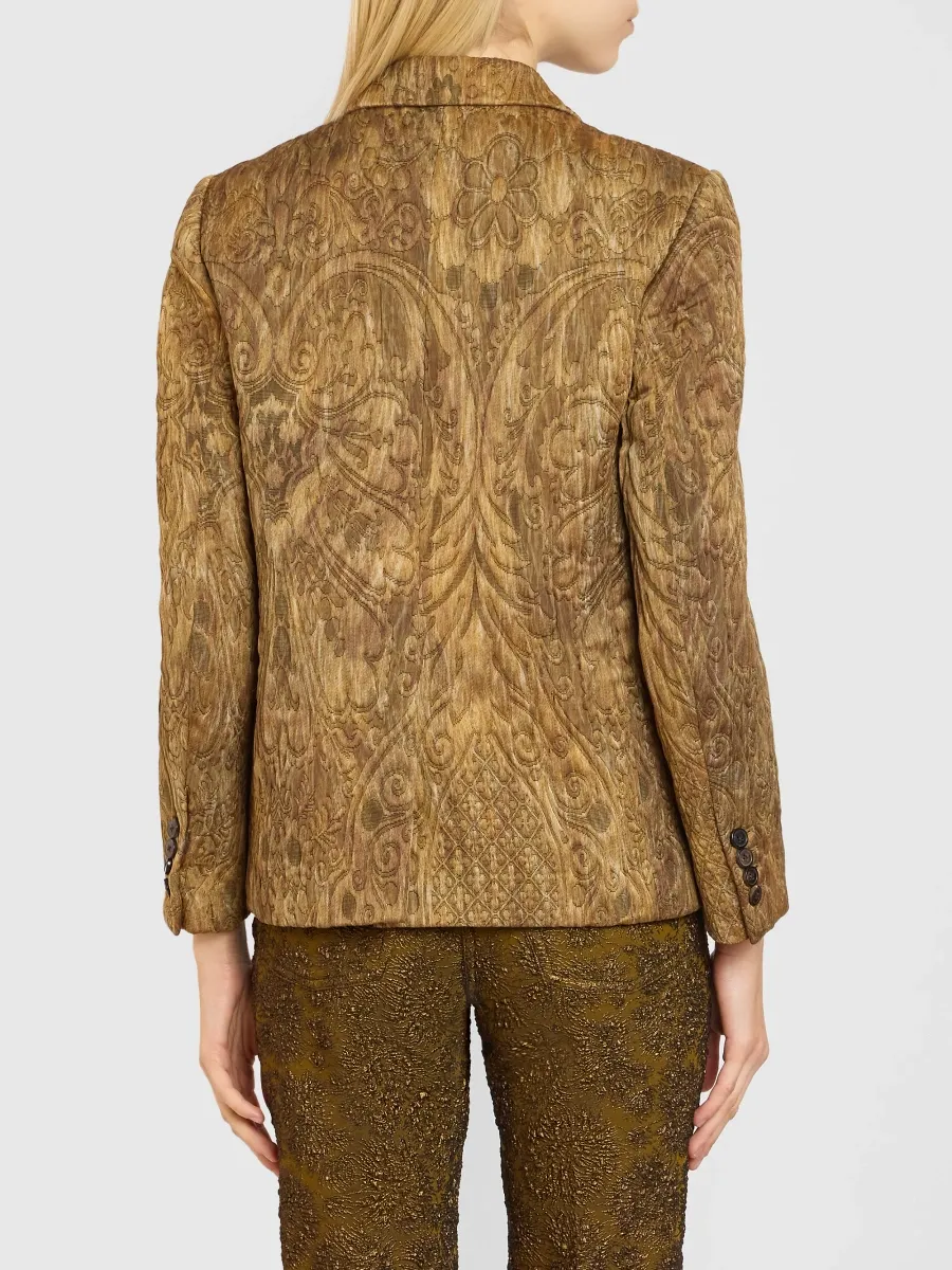 Dries Van Noten Women's Brea Paisley Jacquard Utility Jacket | Thumbnail 3 Dries Van Noten Women's Brea Paisley Jacquard Utility Jacket | Thumbnail 3