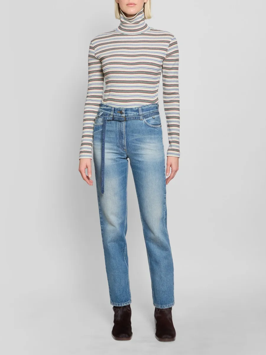 Dries Van Noten Women's Persy Belted Slim Jeans | Thumbnail 2