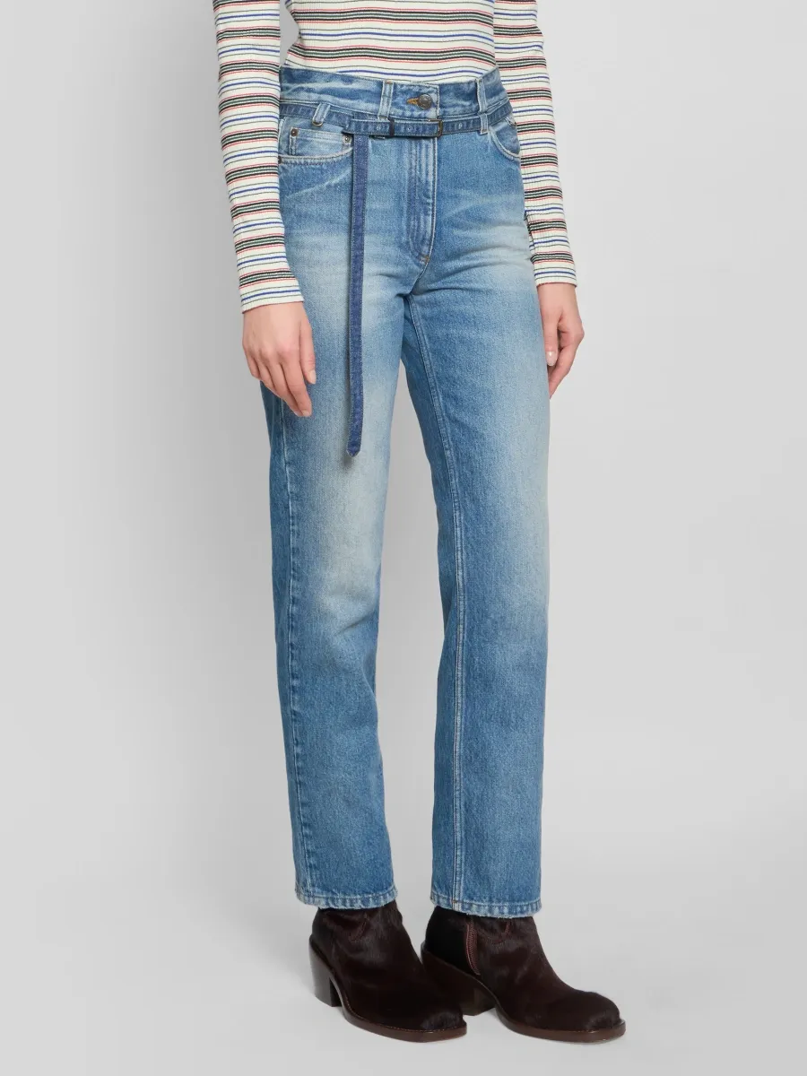 Dries Van Noten Women's Persy Belted Slim Jeans | Thumbnail 4