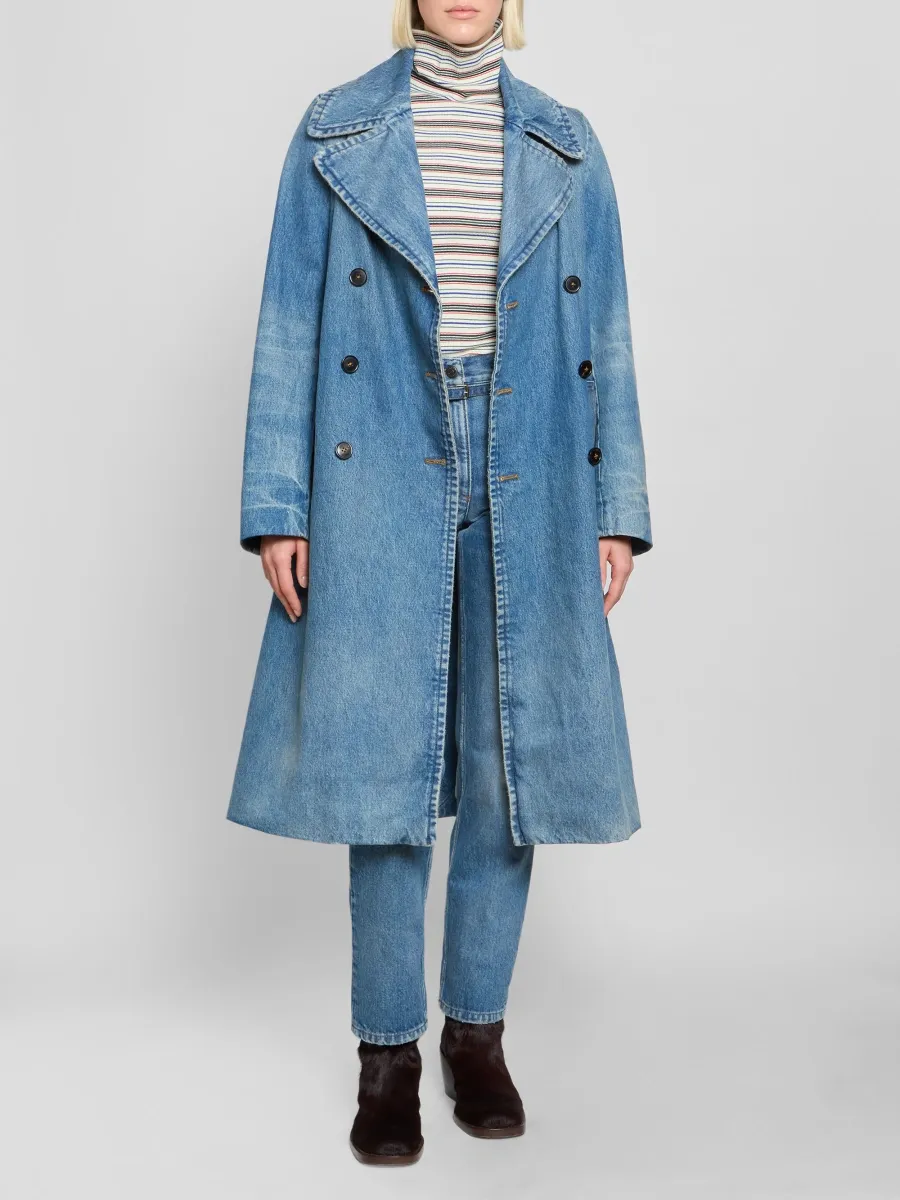 Dries Van Noten Women's Riani Den Double-Breasted Denim Coat | Thumbnail 2 Dries Van Noten Women's Riani Den Double-Breasted Denim Coat | Thumbnail 2