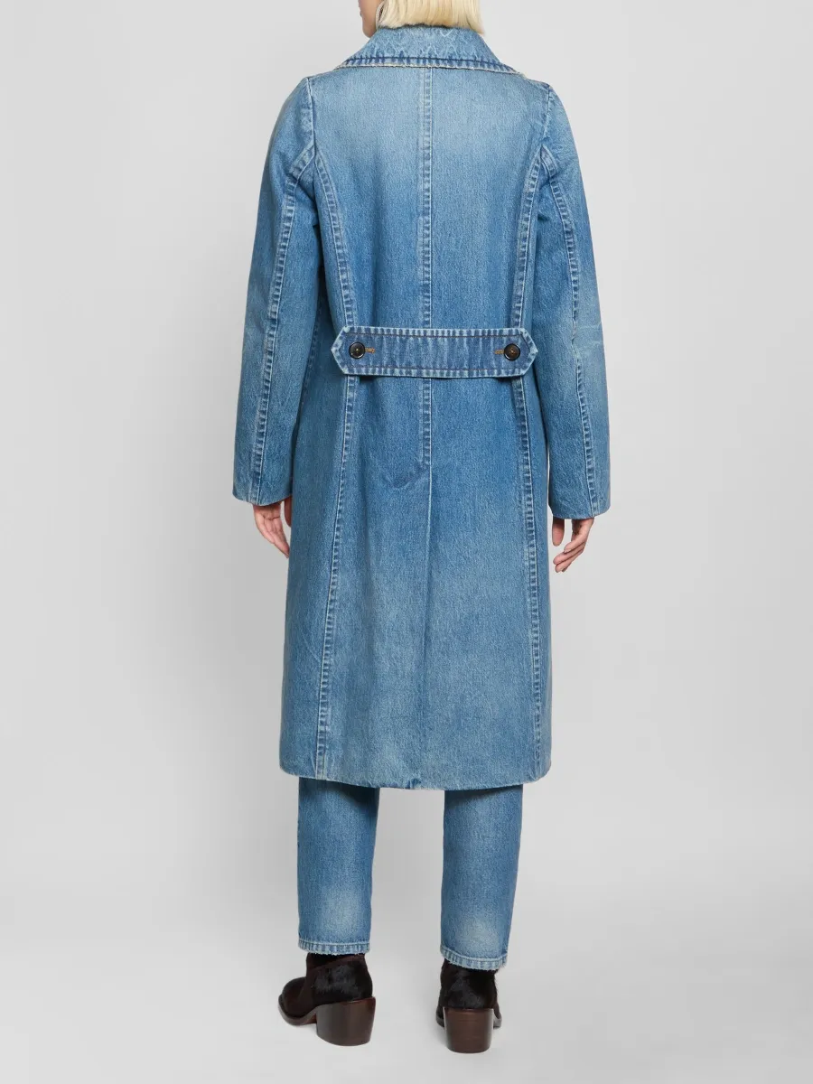 Dries Van Noten Women's Riani Den Double-Breasted Denim Coat | Thumbnail 3 Dries Van Noten Women's Riani Den Double-Breasted Denim Coat | Thumbnail 3