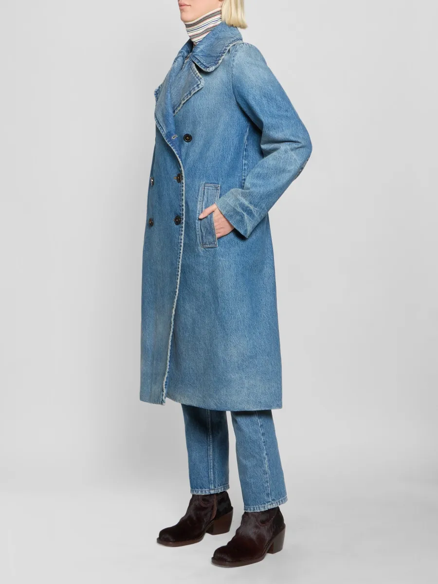 Dries Van Noten Women's Riani Den Double-Breasted Denim Coat | Thumbnail 4 Dries Van Noten Women's Riani Den Double-Breasted Denim Coat | Thumbnail 4