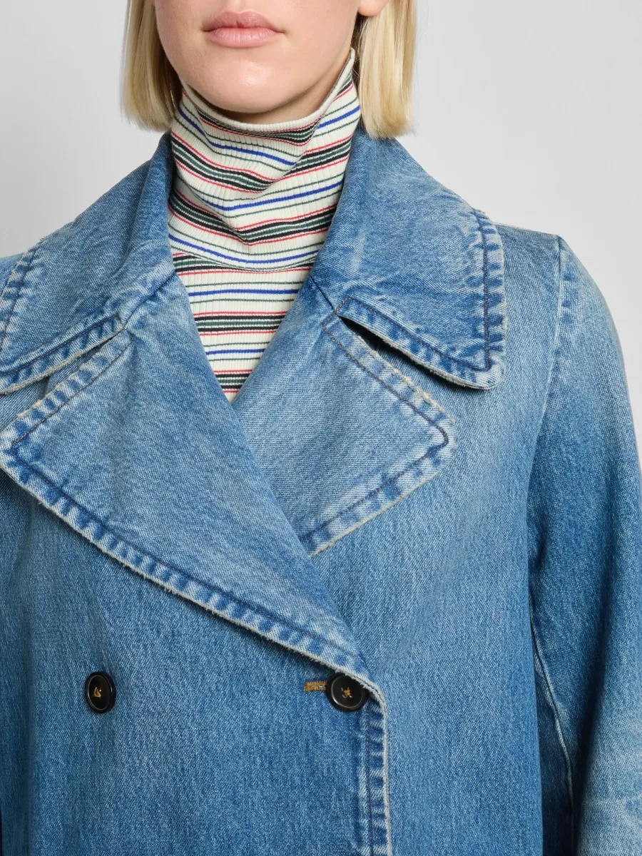 Dries Van Noten Women's Riani Den Double-Breasted Denim Coat | Thumbnail 5 Dries Van Noten Women's Riani Den Double-Breasted Denim Coat | Thumbnail 5