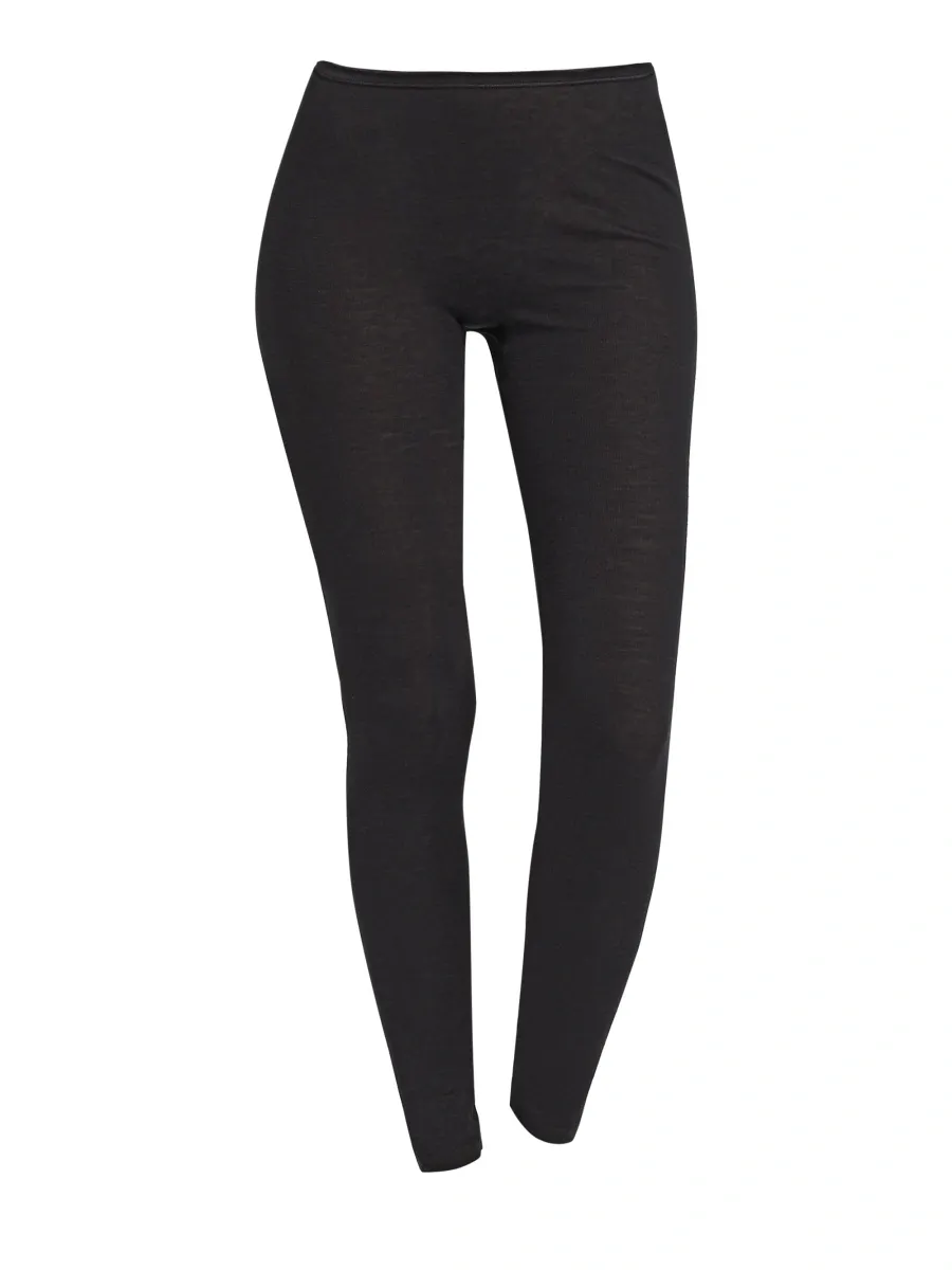 Hanro Women's Wool & Silk Leggings - Black | Thumbnail 3 Hanro Women's Wool & Silk Leggings - Black | Thumbnail 3