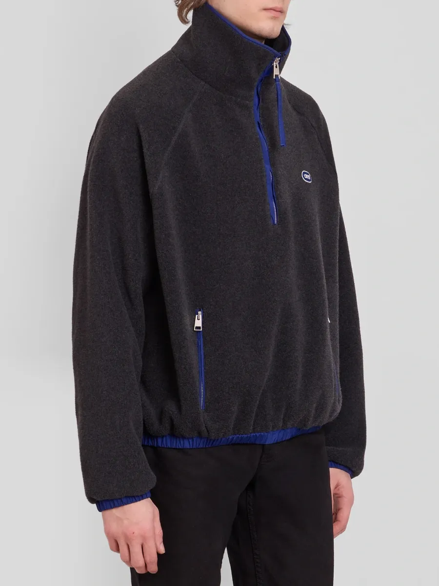 AMI PARIS Men's Half-Zip Fleece Pullover | Thumbnail 4 AMI PARIS Men's Half-Zip Fleece Pullover | Thumbnail 4