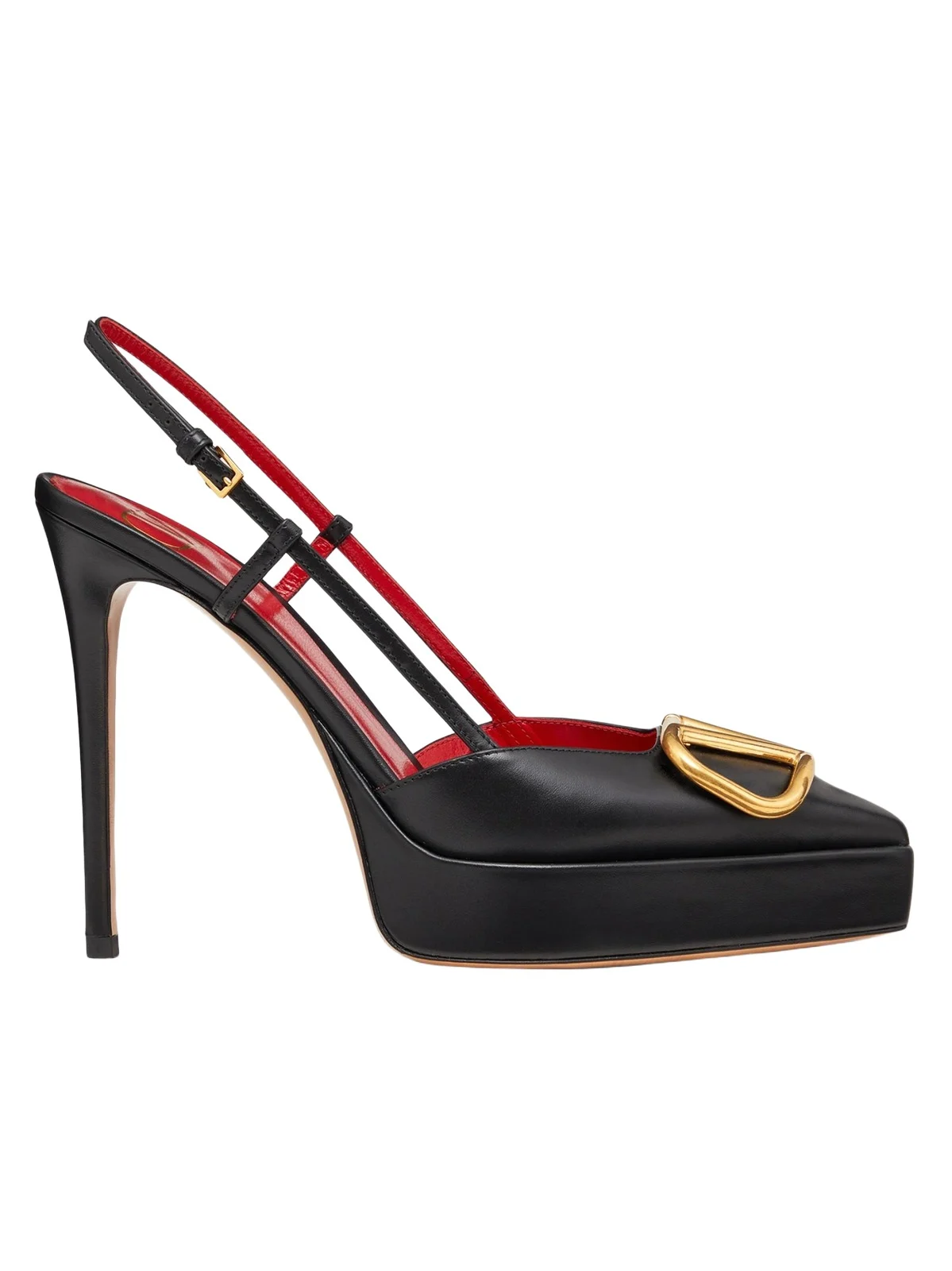 Valentino Women's VLogo Signature Calfskin Slingback Platform Pumps 120MM
