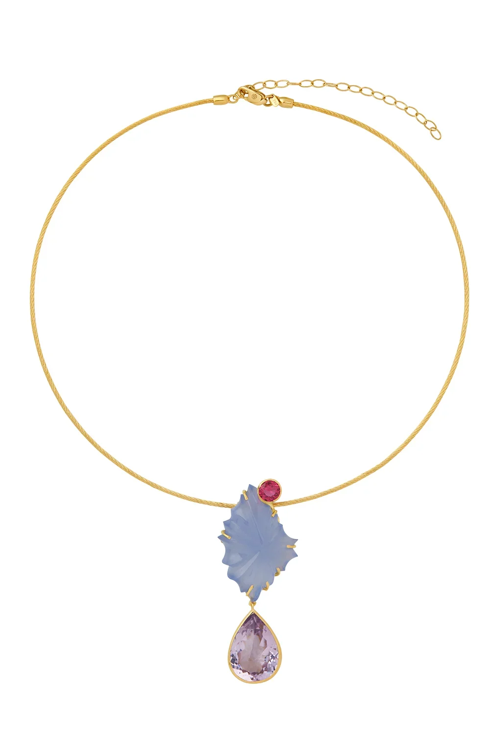 Gaya Joyas Chalcedony Sculpture II Necklace